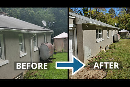 Fauquier Community Coalition, Critical Home Repair Projects, Gutter Repair Before and After